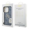 Guess для iPhone 15 Pro Max чехол PU 4G Big metal logo and Camera Stand Hard Blue