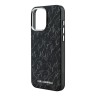 Karl Lagerfeld для iPhone 16 Pro чехол PC/TPU Script pattern Metal camera Hard Black (MagSafe)