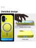 Elago для iPhone 17 чехол Magnetic Silicone Neon Yellow (MagSafe)