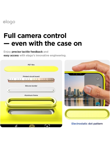 Elago для iPhone 17 чехол Magnetic Silicone Neon Yellow (MagSafe)