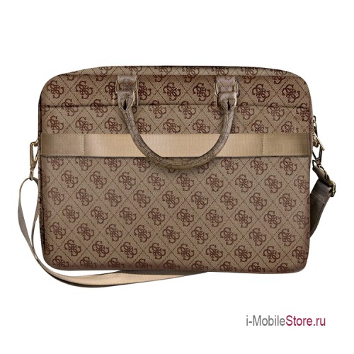 Сумка Guess 4G Big metal logo Bag для ноутбука до 15 дюймов, коричневая
