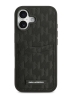 Karl Lagerfeld для iPhone 17 чехол PU Saffiano Monogram with Cardslot Hard Black