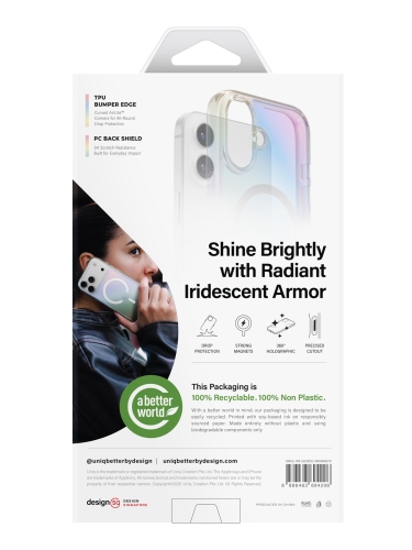 Uniq для iPhone 17 чехол Iridescia (holographic) Holo Quartz (Magsafe)