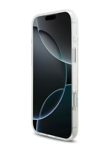 Karl Lagerfeld для iPhone 17 Pro Max чехол IML NFT Karl & Choup Heads Metal camera Hard White (MagSafe)