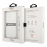 Чехол Guess 4G Stripe Hard Transparent +Silver charm для iPhone 13 mini