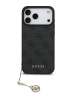 (Уценка) Guess для iPhone 17 Pro чехол PU 4G Classic Metal logo Hard + Charm Black (MagSafe)