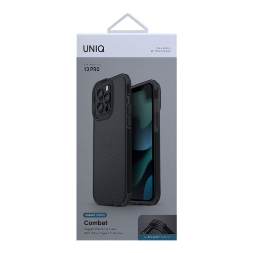 Чехол Uniq Combat Aramid effect для iPhone 13 Pro, Smoke