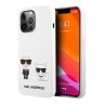 Чехол Lagerfeld Liquid silicone Karl & Choupette Hard для iPhone 13 Pro Max, белый