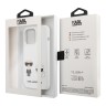 Чехол Lagerfeld Liquid silicone Karl & Choupette Hard для iPhone 13 Pro Max, белый