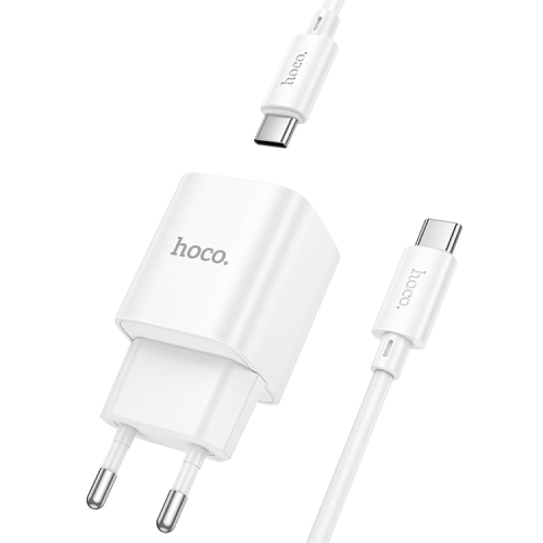 HOCO СЗУ C147A Charm charger set Type-C PD20W + USB-A QC3.0 +кабель C-to-C White