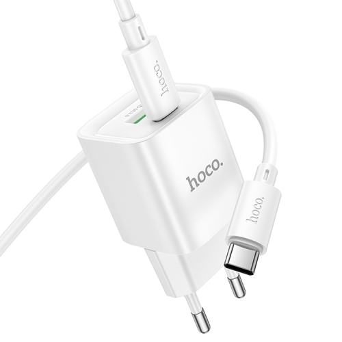 HOCO СЗУ C147A Charm charger set Type-C PD20W + USB-A QC3.0 +кабель C-to-C White
