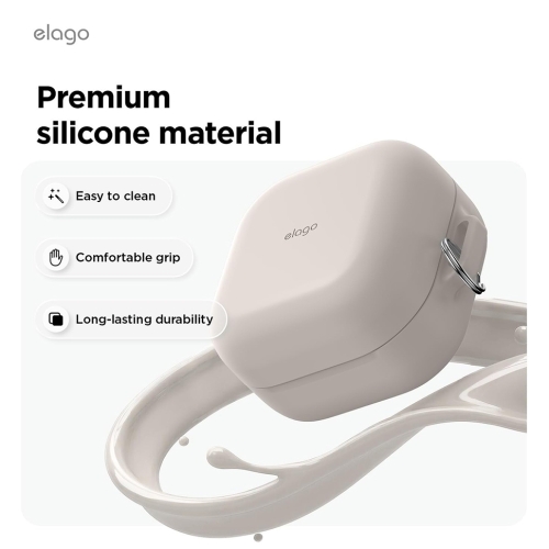 Elago для Galaxy Buds 4/4 Pro чехол Silicone Hang case Stone
