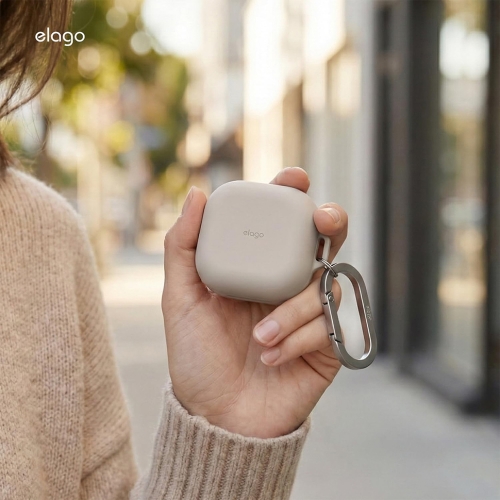 Elago для Galaxy Buds 4/4 Pro чехол Silicone Hang case Stone