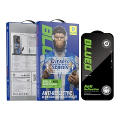 BlueO стекло для iPhone 18 Pro/17 Pro/17/16 Pro, AR Anti-reflective UltraHD Black