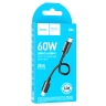 HOCO кабель X96 Hyper PD60W charging data cable Type-C to Type-C (L=0.25M) Black