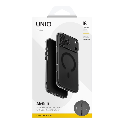 Uniq для iPhone 18 Pro Max/17 Pro Max чехол AirSuit Glossy Smoke (MagSafe)
