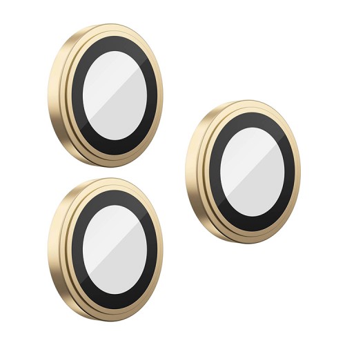 BLUEO Camera lens Armor metal для камеры iPhone 14 Pro | 14 Pro Max, Gold (3 шт +installer)
