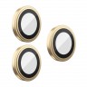 BLUEO Camera lens Armor metal для камеры iPhone 14 Pro | 14 Pro Max, Gold (3 шт +installer)