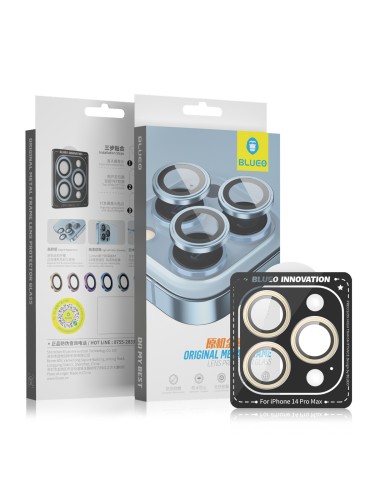BLUEO Camera lens Armor metal для камеры iPhone 14 Pro | 14 Pro Max, Gold (3 шт +installer)