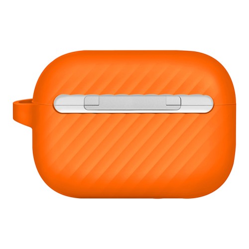 Чехол Uniq Vencer Silicone case +carabin and earstrap для AirPods Pro 2, оранжевый