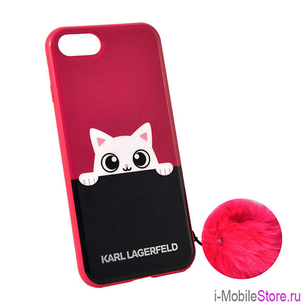 Чехол Karl Lagerfeld K-Peek A Boo Hard для iPhone 7/8/SE 2020, розовый