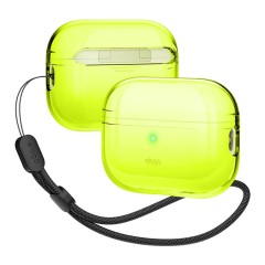 Чехол Elago Clear case with Round strap для AirPods Pro 2, Neon Yellow