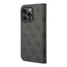 Чехол Guess PU 4G Script metal logo Booktype для iPhone 14 Pro, черный