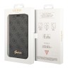 Чехол Guess PU 4G Script metal logo Booktype для iPhone 14 Pro, черный