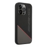 Чехол AMG Liquid Silicone Two tones Red line Hard для iPhone 14 Pro, черный (MagSafe)