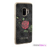 Чехол Guess Flower desire 4G Hard roses для Galaxy S9, серый