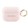 Чехол Guess Silicone Glitter с кольцом для Airpods Pro 2, розовый