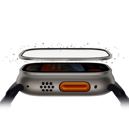 Защитное стекло Uniq OPTIX DUO PRO Anti-reflective со стальной рамкой для Apple Watch Ultra 49 мм