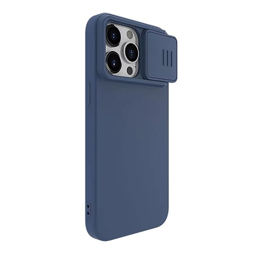 Nillkin для iPhone 15 Pro Max чехол CamShield Silky Silicone Midnight Blue