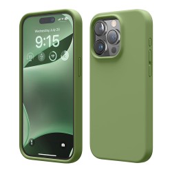 Elago для iPhone 15 Pro Max чехол Soft silicone (Liquid) Cedar Green