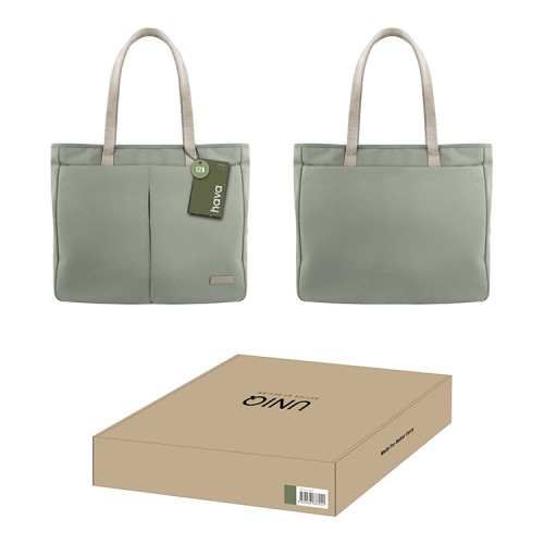Uniq для ноутбуков 14" сумка HAVA Rpet fabric Tote bag Laurel Green