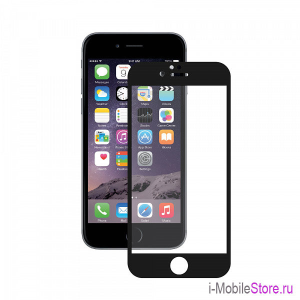 Deppa 3D для iPhone 6, 6s, черная рамка 61997