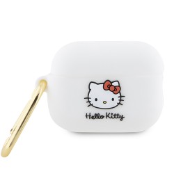Hello Kitty для Airpods Pro 2 чехол Liquid silicone 3D Rubber Kitty Head White