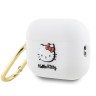 Hello Kitty для Airpods Pro 2 чехол Liquid silicone 3D Rubber Kitty Head White