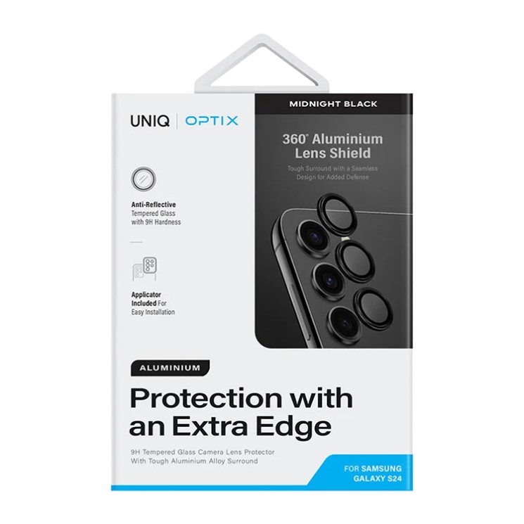 Uniq стекло для Galaxy S24 OPTIX Camera Lens protector Aluminium Black