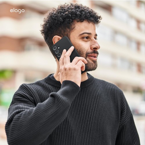 Elago для Galaxy S24 чехол Soft silicone (Liquid) Black