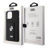 Karl Lagerfeld для iPhone 13 Pro Max чехол GripStand PU Saffiano NFT Karl & Choupette metal Hard Black