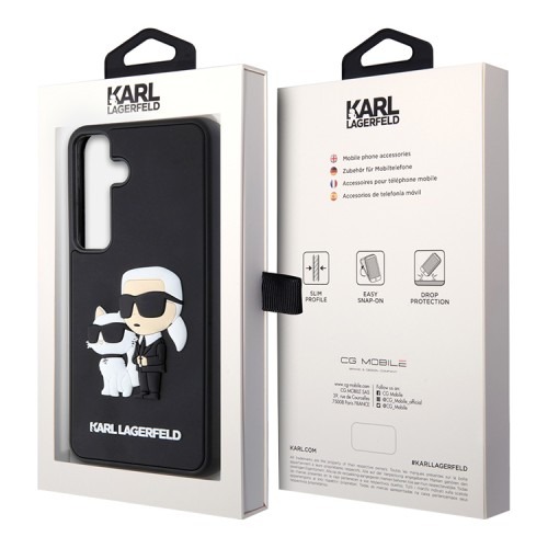 Karl Lagerfeld для Galaxy S24 чехол 3D Rubber NFT Karl & Choupette Hard Black