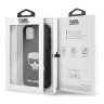 Чехол Lagerfeld PU Leather Karl's Head Hard with cardslot для iPhone 11, черный