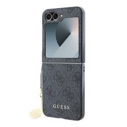 Guess для Galaxy Z Flip 6 чехол PU кожа 4G Charms collection Grey