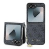 Guess для Galaxy Z Flip 6 чехол PU кожа 4G Charms collection Grey