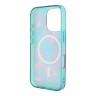 Guess для iPhone 16 Pro чехол PC/TPU Flowers Invisible Ring Pink (MagSafe)