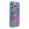 Guess для iPhone 16 Pro чехол PC/TPU Flowers Invisible Ring Pink (MagSafe)