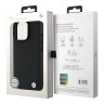 BMW для iPhone 16 Pro Max чехол Signature Leather Diamond pattern Metal logo Hard Black (MagSafe)