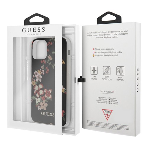 Чехол Guess Flower Hard Shiny N.4 Black для iPhone 11