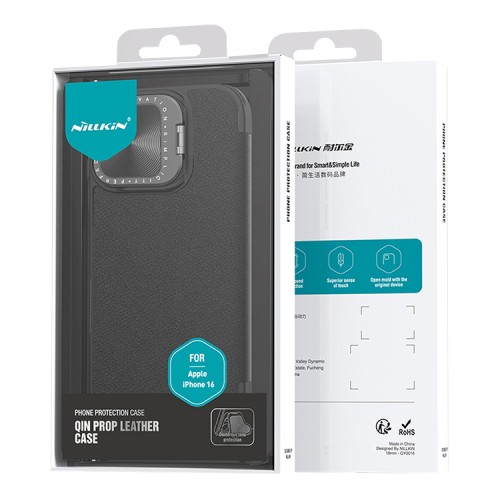 Nillkin для iPhone 16 чехол QIN ProP Booktype Black